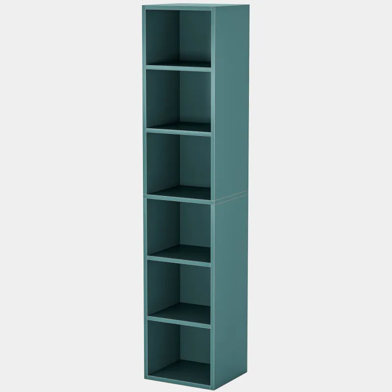 Online Tribesigns Corner Bookcase, Modern 6 Tier Narrow Cube Display Shelves, White