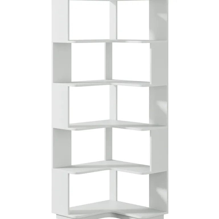 New Tribesigns Corner Bookshelf, 6-Tier Corner Bookcase Display Rack