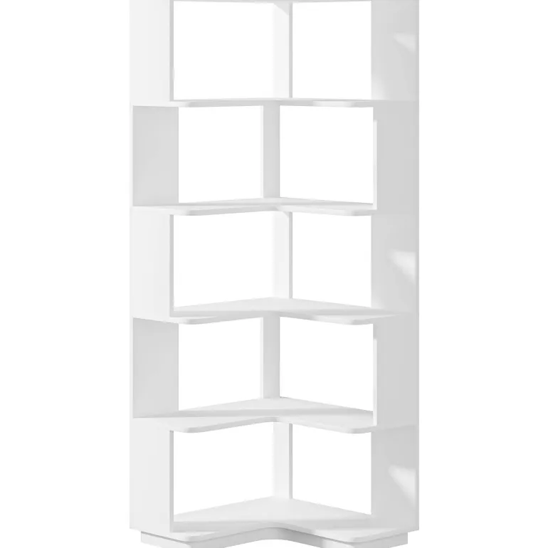 New Tribesigns Corner Bookshelf, 6-Tier Corner Bookcase Display Rack