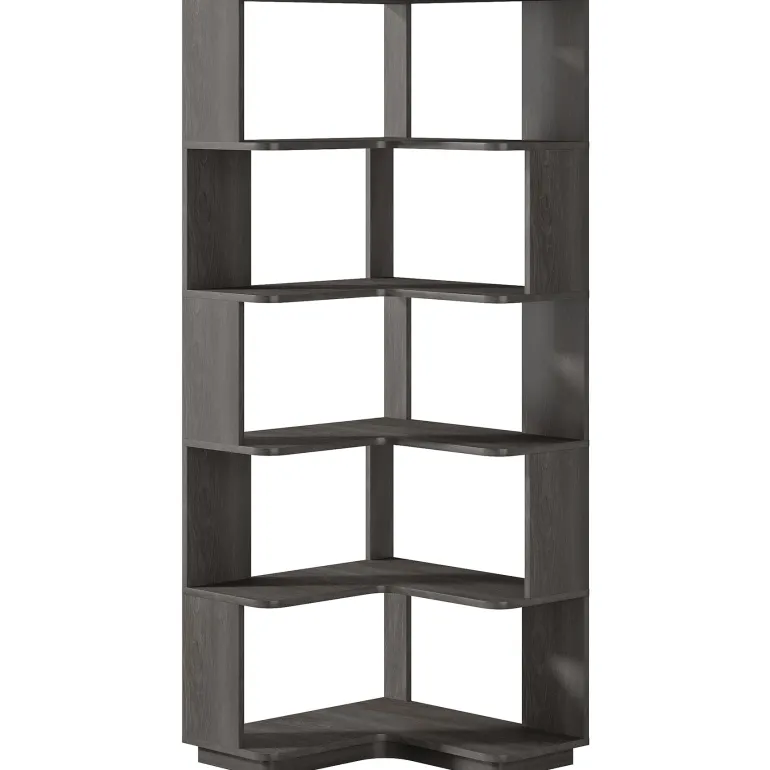 New Tribesigns Corner Bookshelf, 6-Tier Corner Bookcase Display Rack