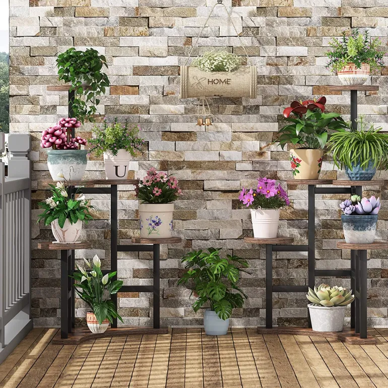 Discount Tribesigns Corner Plant Stand Indoor, 6 Tiered Plant Shelf Flower Stand