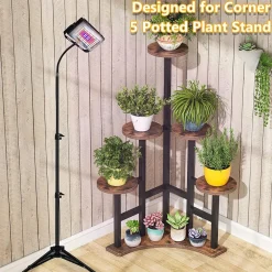 Discount Tribesigns Corner Plant Stand Indoor, 6 Tiered Plant Shelf Flower Stand