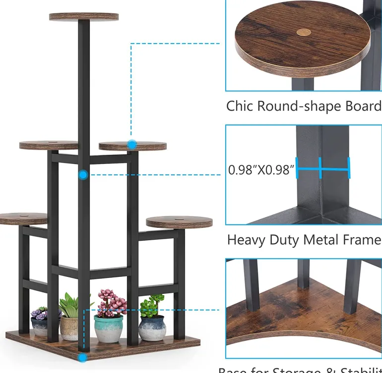 Discount Tribesigns Corner Plant Stand Indoor, 6 Tiered Plant Shelf Flower Stand