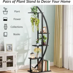 Outlet Tribesigns Curved Plant Stand Pack of 2, 5-Tier Flower Display Shelf