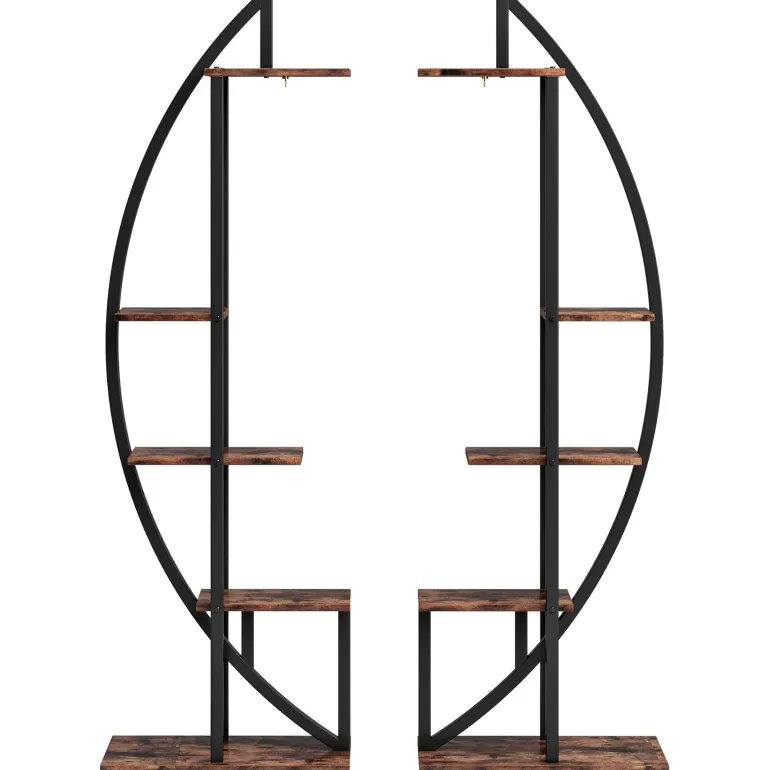 Outlet Tribesigns Curved Plant Stand Pack of 2, 5-Tier Flower Display Shelf