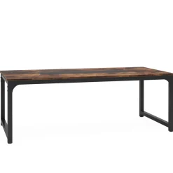 Cheap Tribesigns Dining Table for 6 - 8 Person, Industrial Kitchen Table with Metal Frame