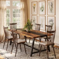 Outlet Tribesigns Dining Table for 8 People, 70.87" Rectangular Wood Kitchen Table