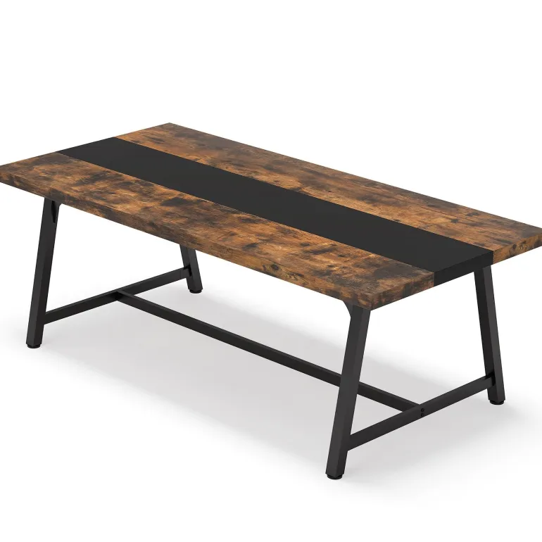Outlet Tribesigns Dining Table for 8 People, 70.87" Rectangular Wood Kitchen Table