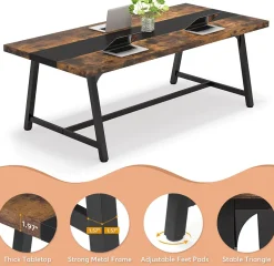 Outlet Tribesigns Dining Table for 8 People, 70.87