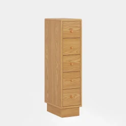 Fashion Tribesigns 5-Drawer Chest, Wood Narrow Dresser Storage Chest of Drawers