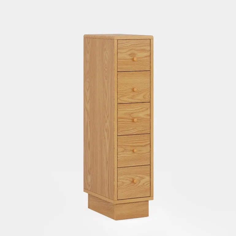 Fashion Tribesigns 5-Drawer Chest, Wood Narrow Dresser Storage Chest of Drawers