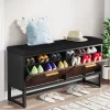 Online Tribesigns Entryway Shoe Storage Bench, Hallway Shoe Organizer with 2 Flip Drawers
