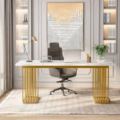 Best Sale Tribesigns Executive Desk, 70.9