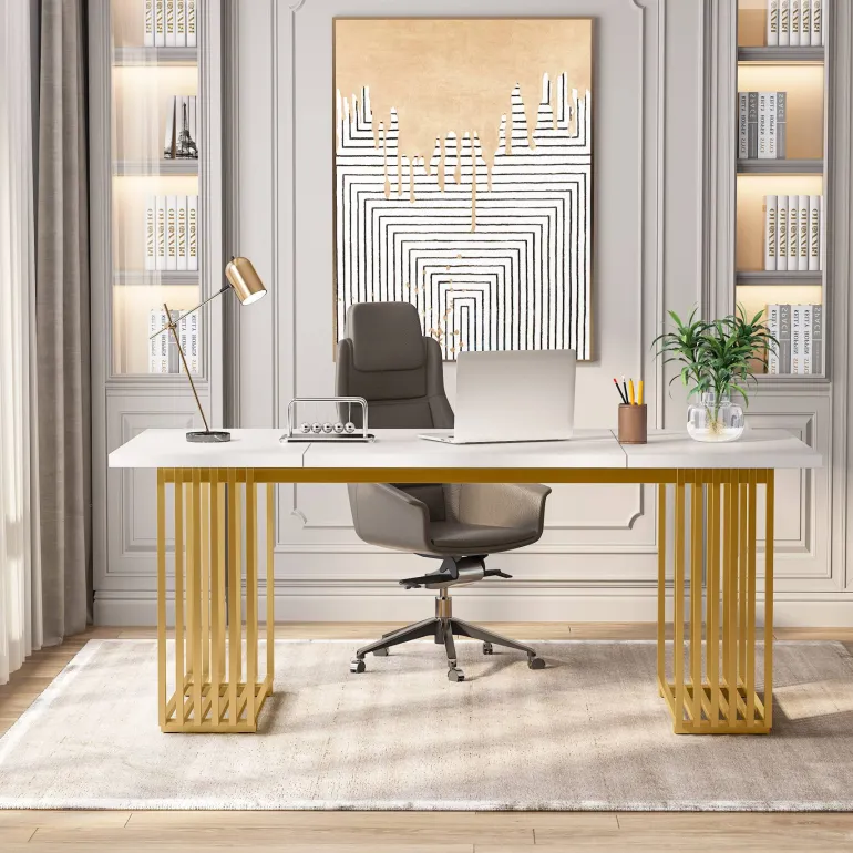 Best Sale Tribesigns Executive Desk, 70.9" Modern Office Computer Desk Conference Table