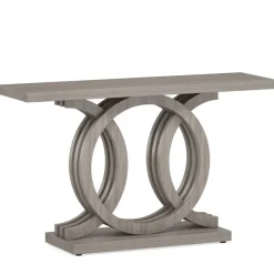Shop Tribesigns Farmhouse Console Table, 55" Hallway Sofa Table With Geometric Base