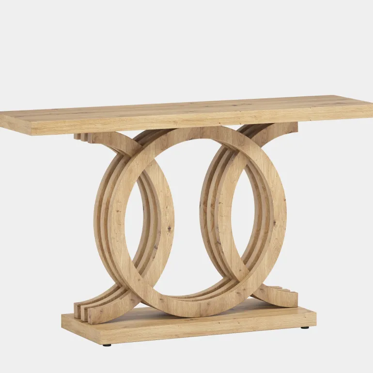 Shop Tribesigns Farmhouse Console Table, 55" Hallway Sofa Table With Geometric Base