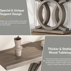 Shop Tribesigns Farmhouse Console Table, 55