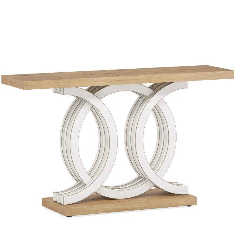Shop Tribesigns Farmhouse Console Table, 55" Hallway Sofa Table With Geometric Base