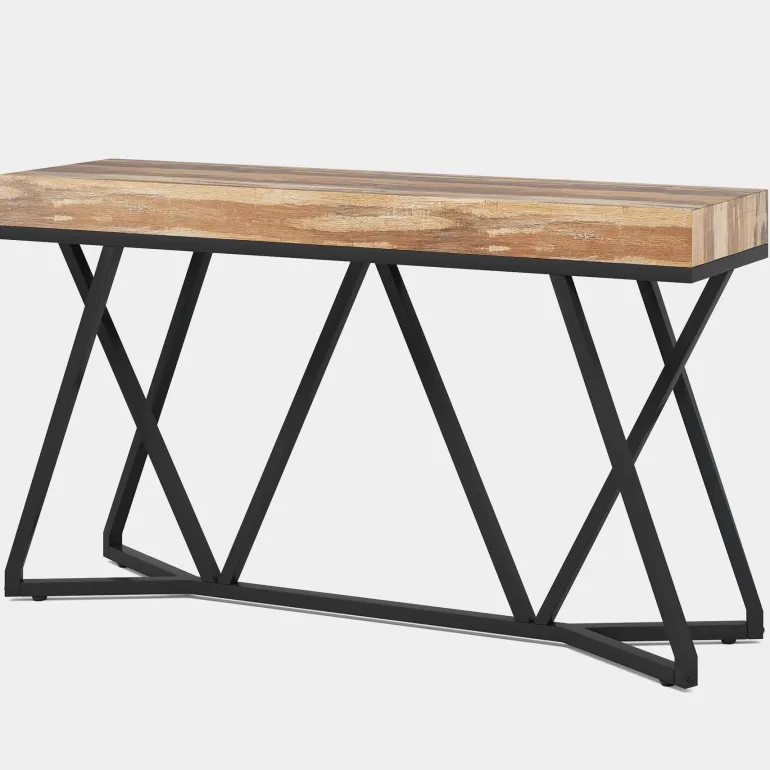 Store Tribesigns Farmhouse Console Table, 55" Sofa Table Wood Entryway Table