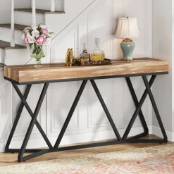 Store Tribesigns Farmhouse Console Table, 55