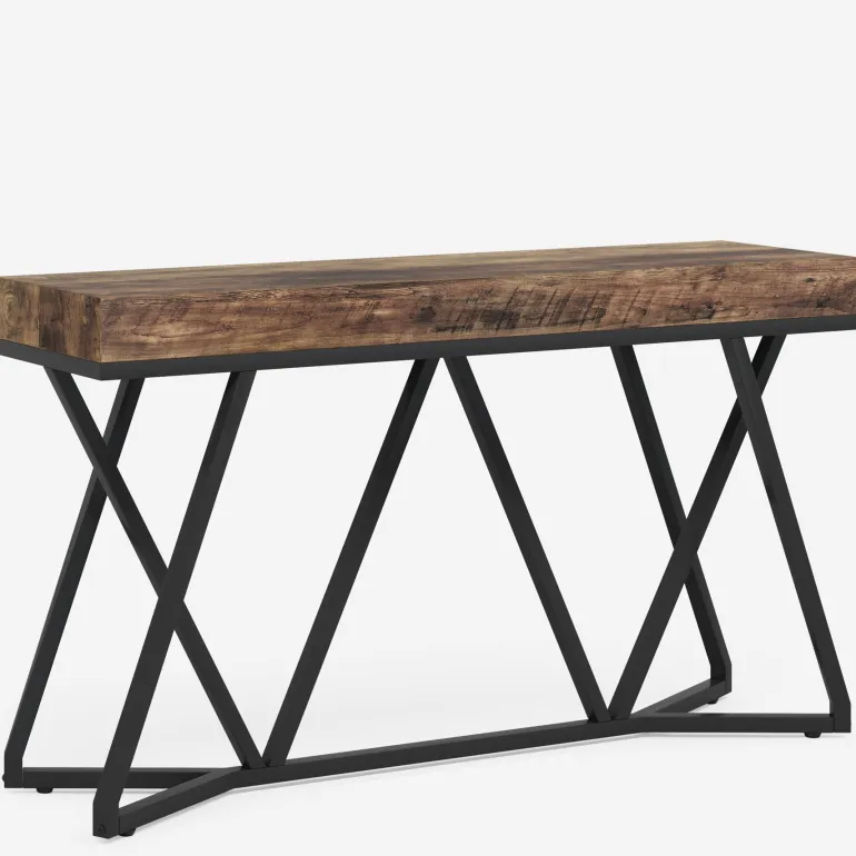 Store Tribesigns Farmhouse Console Table, 55" Sofa Table Wood Entryway Table