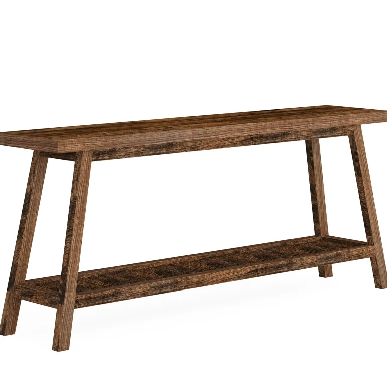 Cheap Tribesigns Farmhouse Console Table, 70.9" Entryway Table 2 - Tier Sofa Table