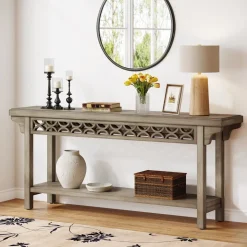 Shop Tribesigns Farmhouse Console Table, 70.8