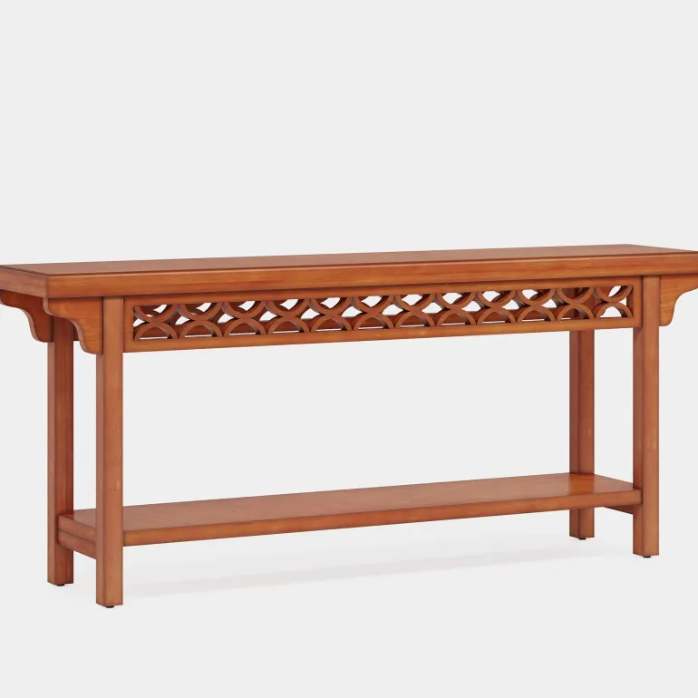 Shop Tribesigns Farmhouse Console Table, 70.8" Narrow Wood Sofa Table with Storage