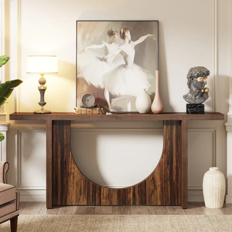 Flash Sale Tribesigns Farmhouse Console Table, 70.9" Wooden Hallway Foyer Table