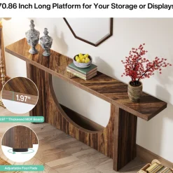 Flash Sale Tribesigns Farmhouse Console Table, 70.9