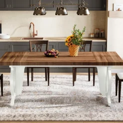Discount Tribesigns Farmhouse Dining Table, 70.8
