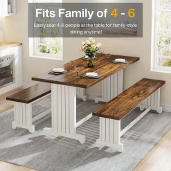 Flash Sale Tribesigns Farmhouse Dining Table Set, 47