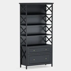 Store Tribesigns File Cabinet, 2 Drawer Vertical Filling Cabinet with Storage Shelves