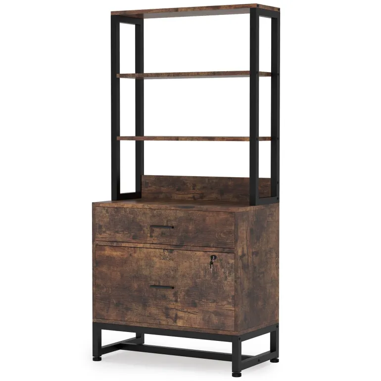 Best Sale Tribesigns File Cabinet, 2 Drawers Letter Size Filing Cabinet Printer Stand