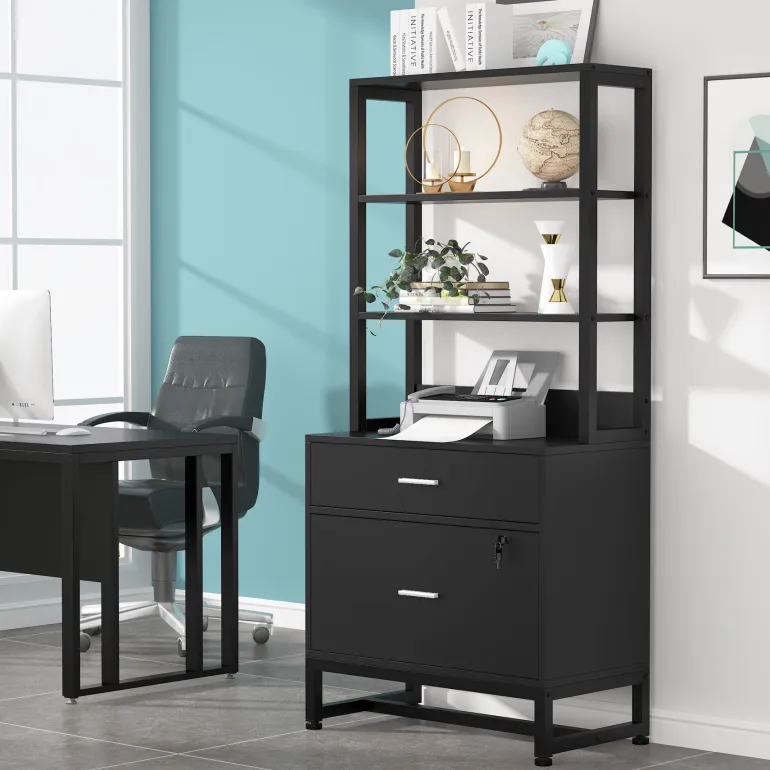 Best Sale Tribesigns File Cabinet, 2 Drawers Letter Size Filing Cabinet Printer Stand
