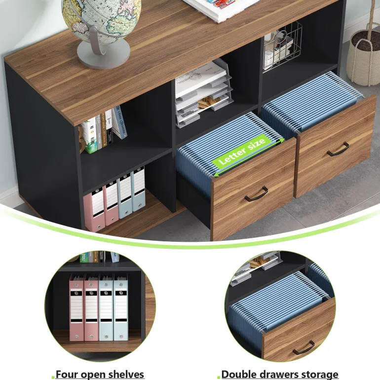 Discount Tribesigns File Cabinet, 43 inches Mobile Filing Cabinet for Letter Size