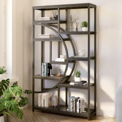 New Tribesigns Freestanding Bookshelf, 68.9" Etagere Bookcase with 9 Open Shelves