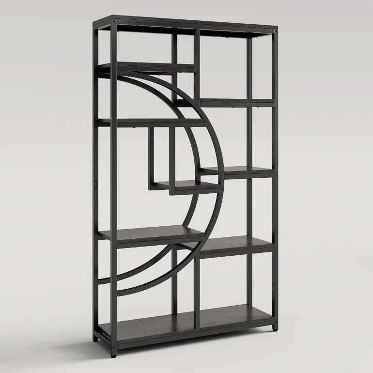 New Tribesigns Freestanding Bookshelf, 68.9" Etagere Bookcase with 9 Open Shelves