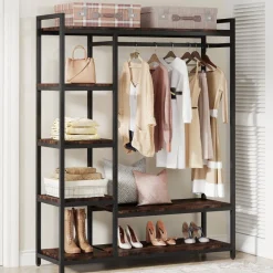 Cheap Tribesigns Freestanding Closet Organizer, Portable Garment Rack
