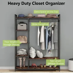 Cheap Tribesigns Freestanding Closet Organizer, Portable Garment Rack