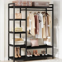 Cheap Tribesigns Freestanding Closet Organizer, Portable Garment Rack
