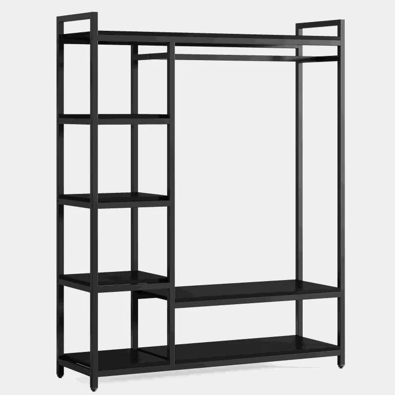 Discount Tribesigns Freestanding Closet Organizer, Garment Rack with 6 Shelves