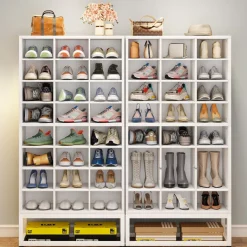 Best Sale Tribesigns Freestanding Shoe Cabinet, 8 - Tier Shoe Storage Rack with 24 Cubbies
