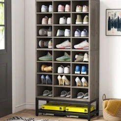 Best Sale Tribesigns Freestanding Shoe Cabinet, 8 - Tier Shoe Storage Rack with 24 Cubbies