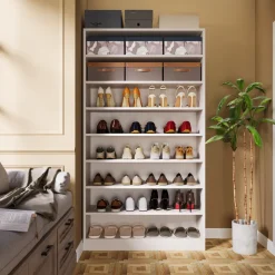 Best Sale Tribesigns Freestanding Shoe Cabinet, 9 - Tier 40 - 45 Pairs Shoe Storage Rack