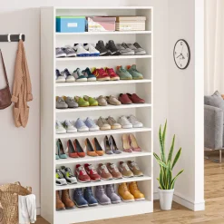 Best Sale Tribesigns Freestanding Shoe Cabinet, 9 - Tier 40 - 45 Pairs Shoe Storage Rack