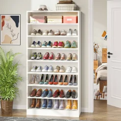Best Sale Tribesigns Freestanding Shoe Cabinet, 9 - Tier 40 - 45 Pairs Shoe Storage Rack