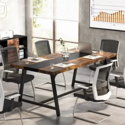 Hot Tribesigns 6FT Conference Table, 70.8” Executive Desk Office Computer Meeting Table