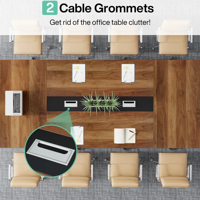 Shop Tribesigns 8FT Conference Table, 94.49" Large Meeting Table for 10 People