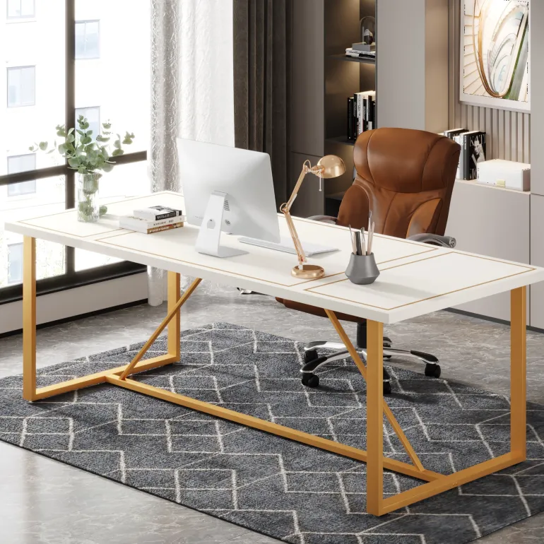 Cheap Tribesigns 6FT Conference Table, 70.9’’ Modern Large Executive Computer Desk
